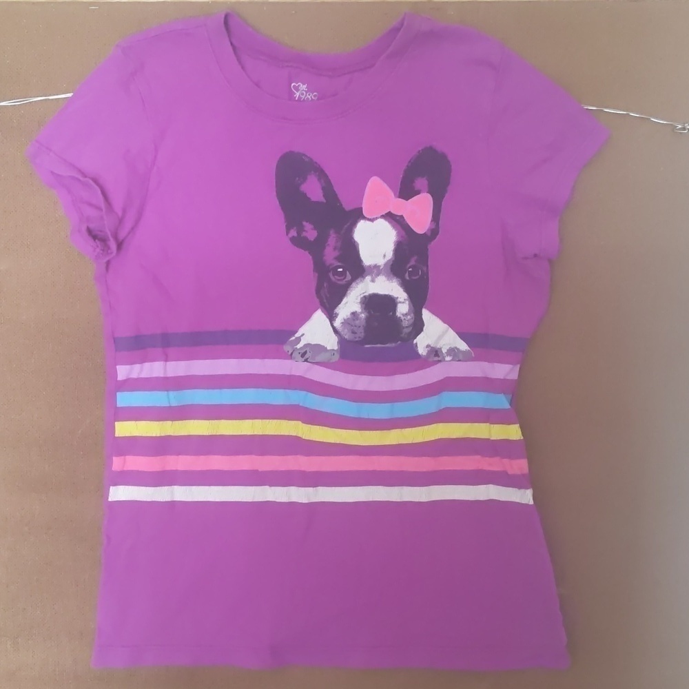 Children's Place girls dog tshirt size Large
